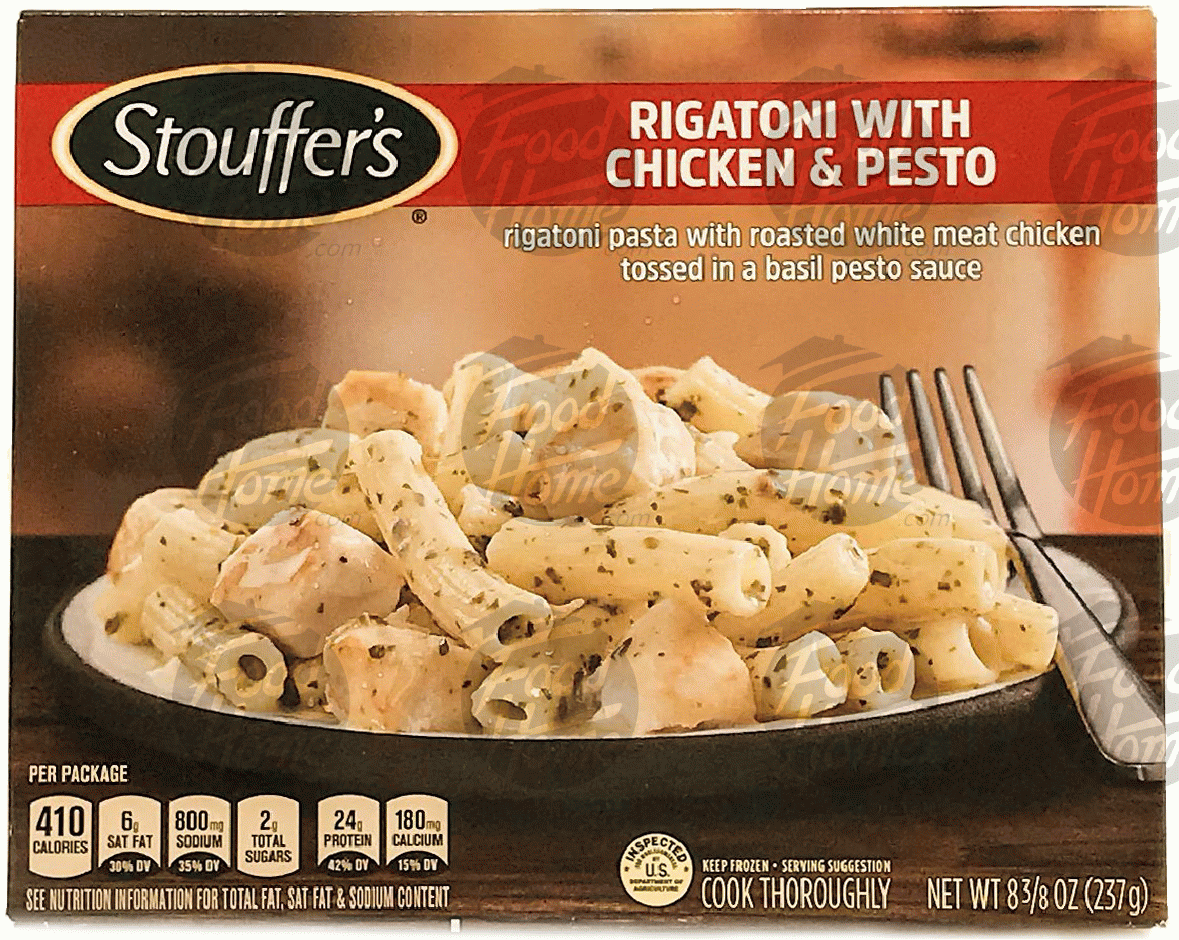 Stouffer's Classics rigatoni with grilled white meat chicken tossed in a basil pesto sauce Full-Size Picture